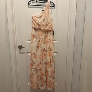 Elegant Floral One-Shoulder Dress